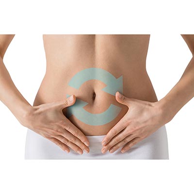 Stomach with Circle Graphic
