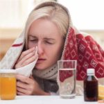 Sick Woman with Tissue and Cold Remedies