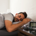 Man in Bed Sleeping