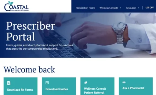 Prescriber Portal Home Page Screenshot